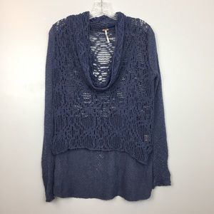 Purple Crochet Free People Sweater | S